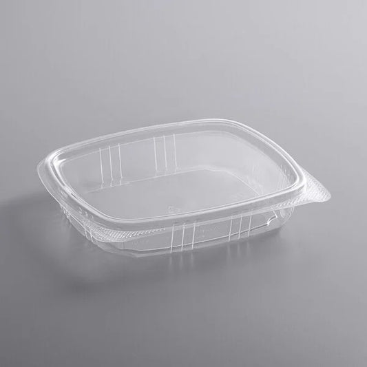 16oz Clear RPET Shallow Hinge Deli Container 200/CS