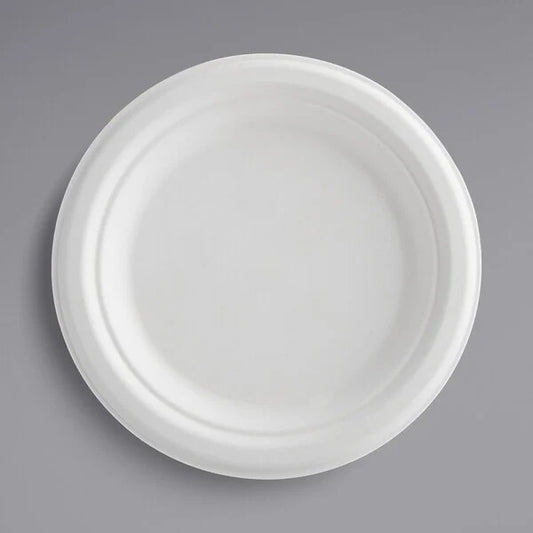 9" Sugar Fiber Dinner Plate Round 500/CS