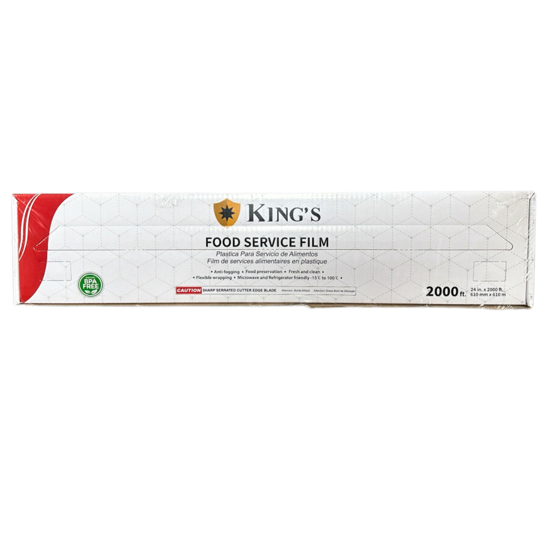 24" x 2000"  Food Film with Serrated Cutter - 1 Roll