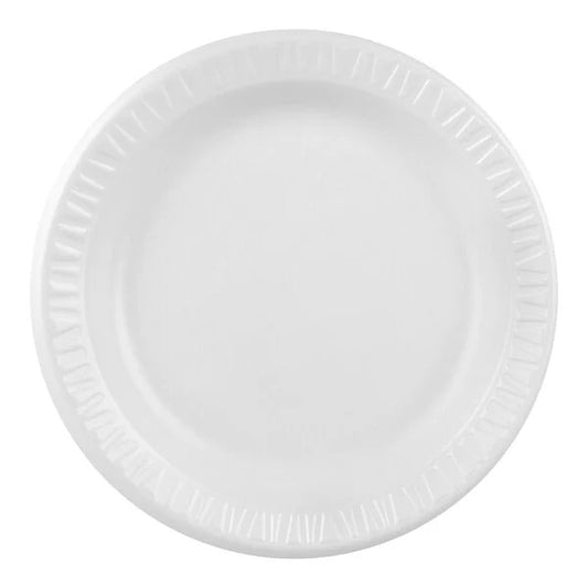 9" White Foam Plate 500/CS