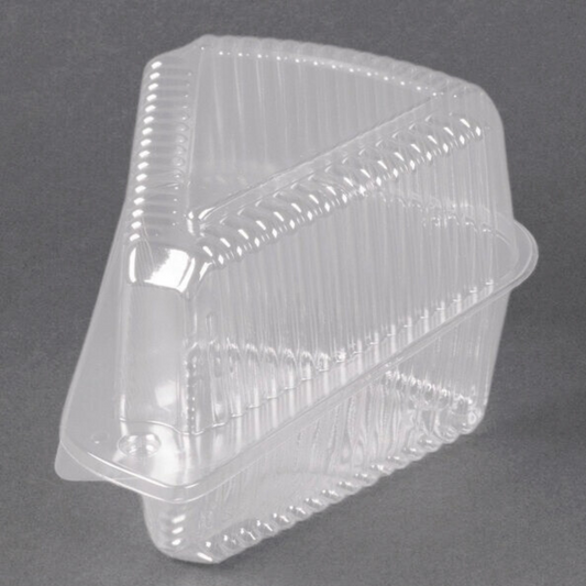 5" Heavy Duty Pie Slice Container PET 300/CS