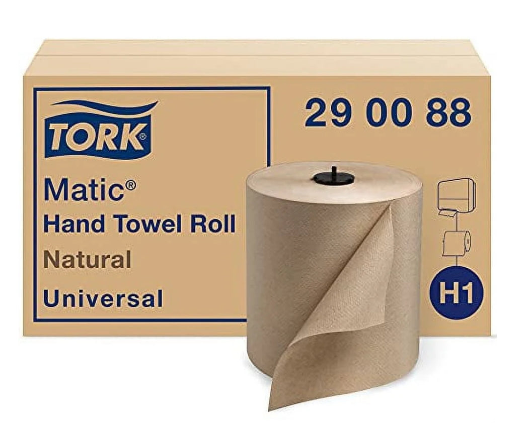 Tork Matic Paper Hand Towel Roll Natural H1, Universal, 6 Rolls x 700 ft